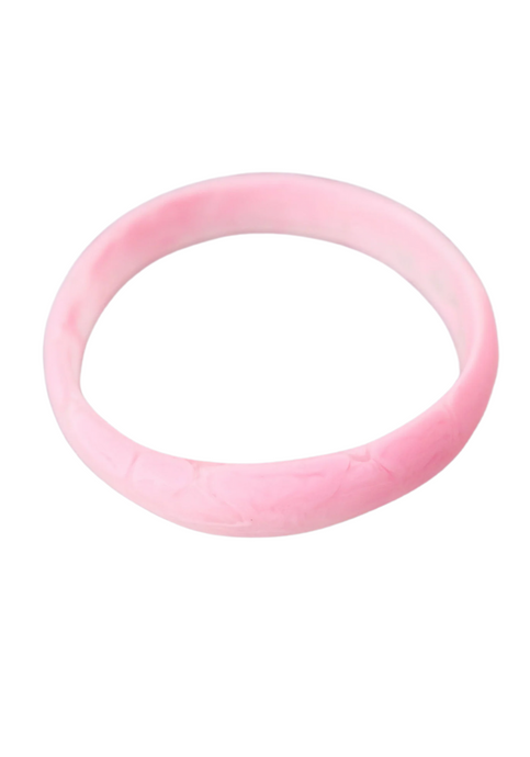 MEDIUM ORGANIC RESIN STACKING BANGLE - LIGHT PINK