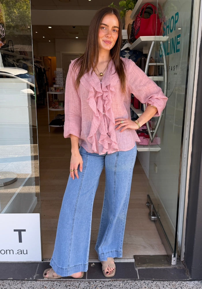 AESHA BLOUSE - DUSTY PINK
