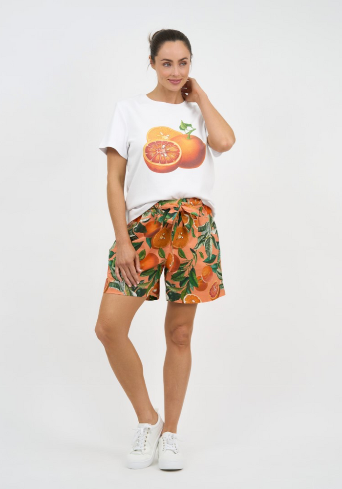 GREER SHORTS - ORANGE PRINT