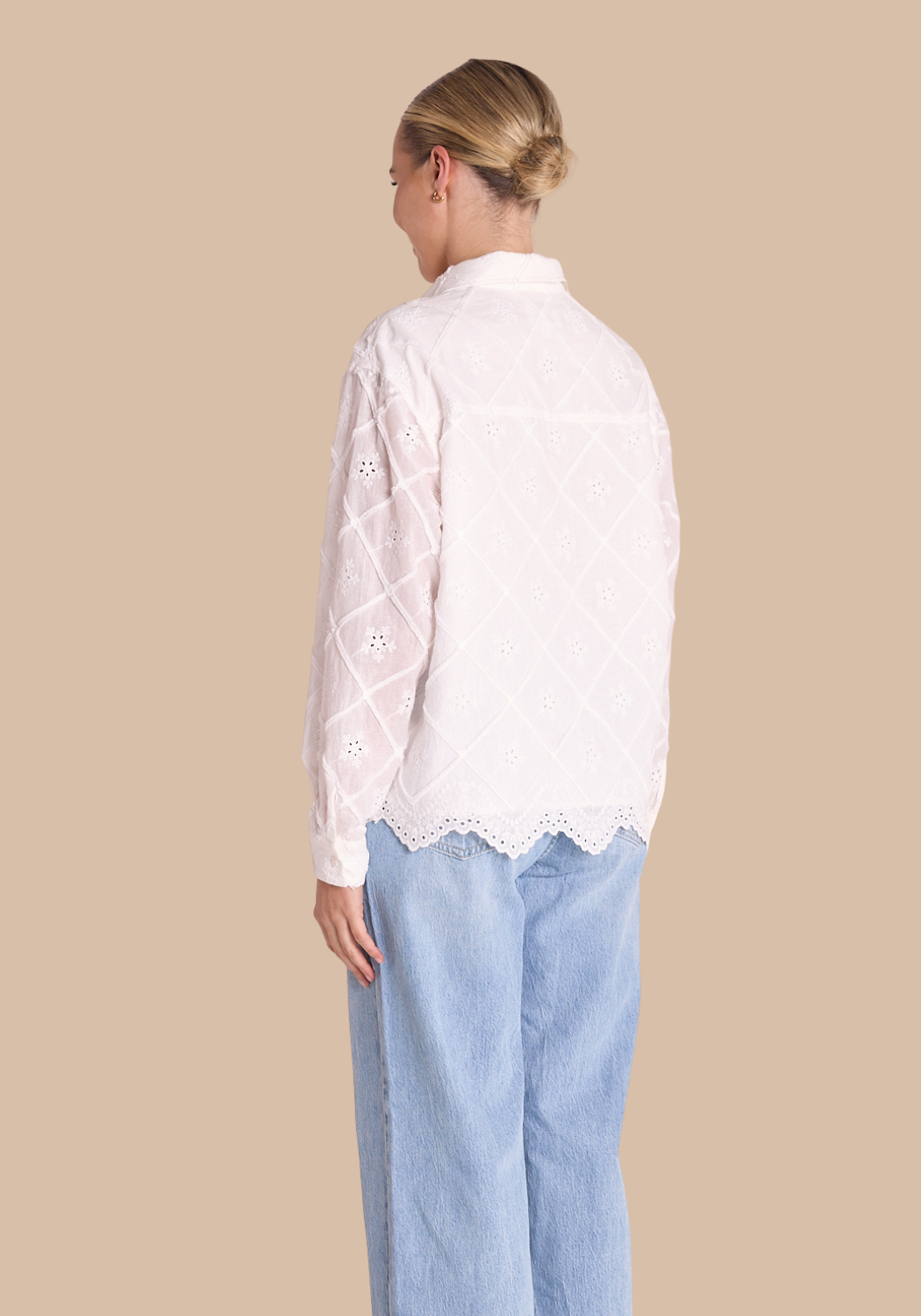 FEATHER + NOISE SIENNA LONG SLEEVE SHIRT - WHITE
