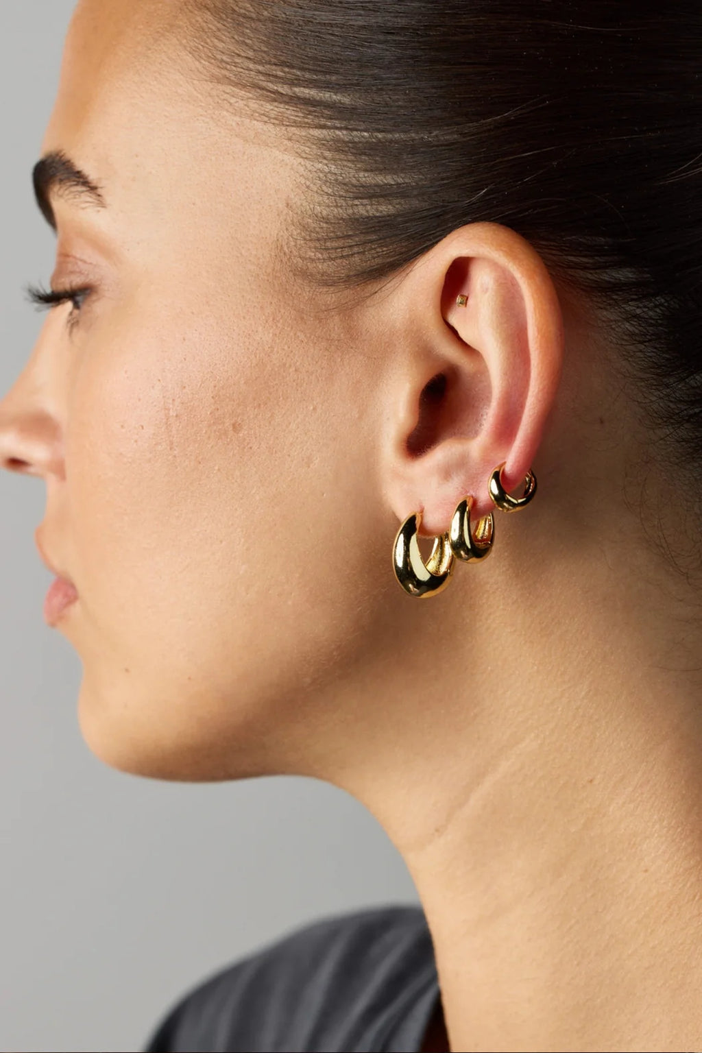 ZAFINO STEPH HOOP LARGE- GOLD