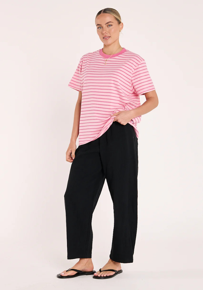 FEATHER + NOISE ELENOR BARREL PANT - BLACK