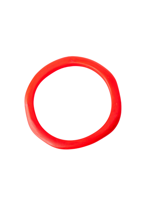 THIN WAVE RESIN STACKING BANGLE - RED
