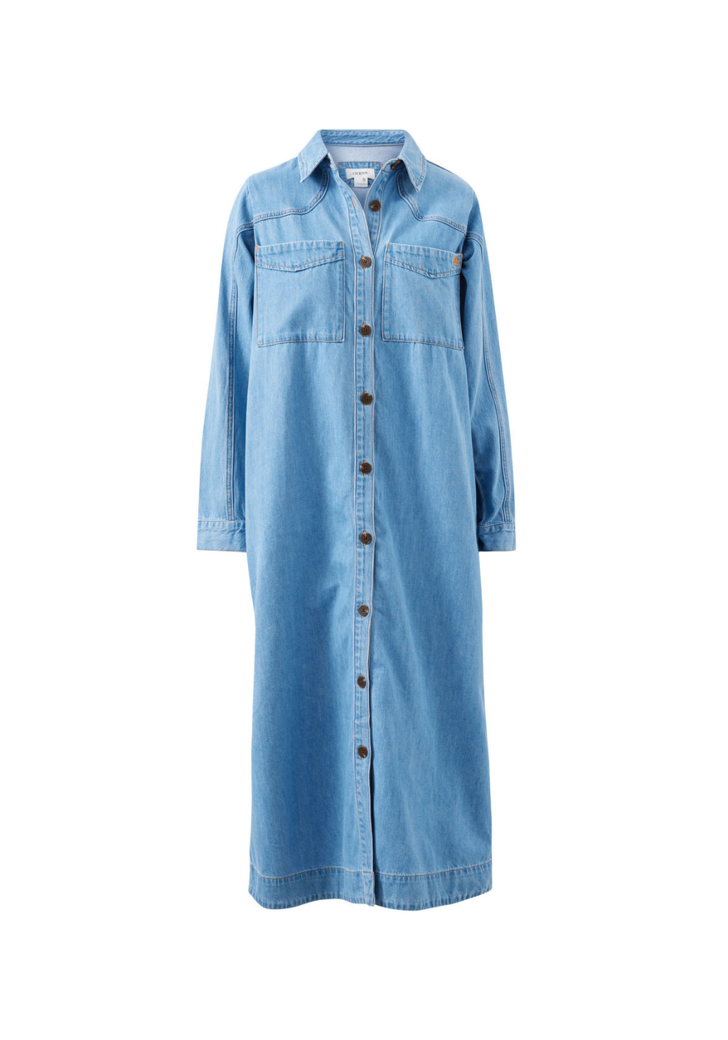 CERES LIFE RAE LONG SLEEVE MIDI DRESS - NEW VINTAGE BLUE