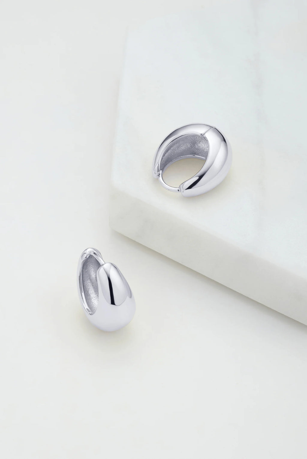 ZAFINO STEPH HOOP LARGE - SILVER