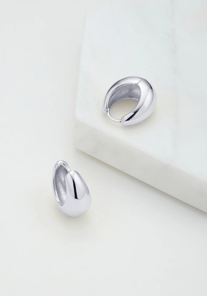 ZAFINO STEPH HOOP LARGE - SILVER