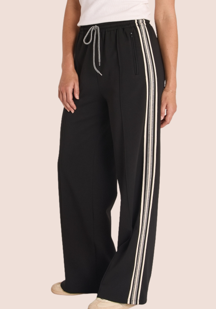 NOAH FULL LENGTH WIDE LEG PANT - LUXE BLACK