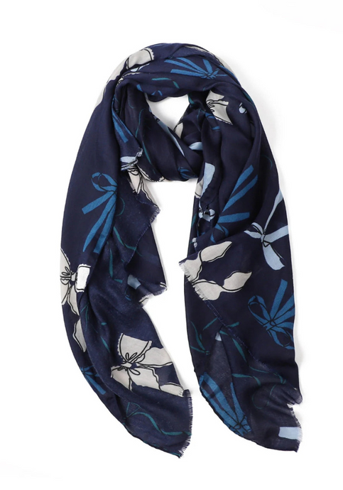 BETSIE BOW AUTUMN/WINTER SCARF - NAVY