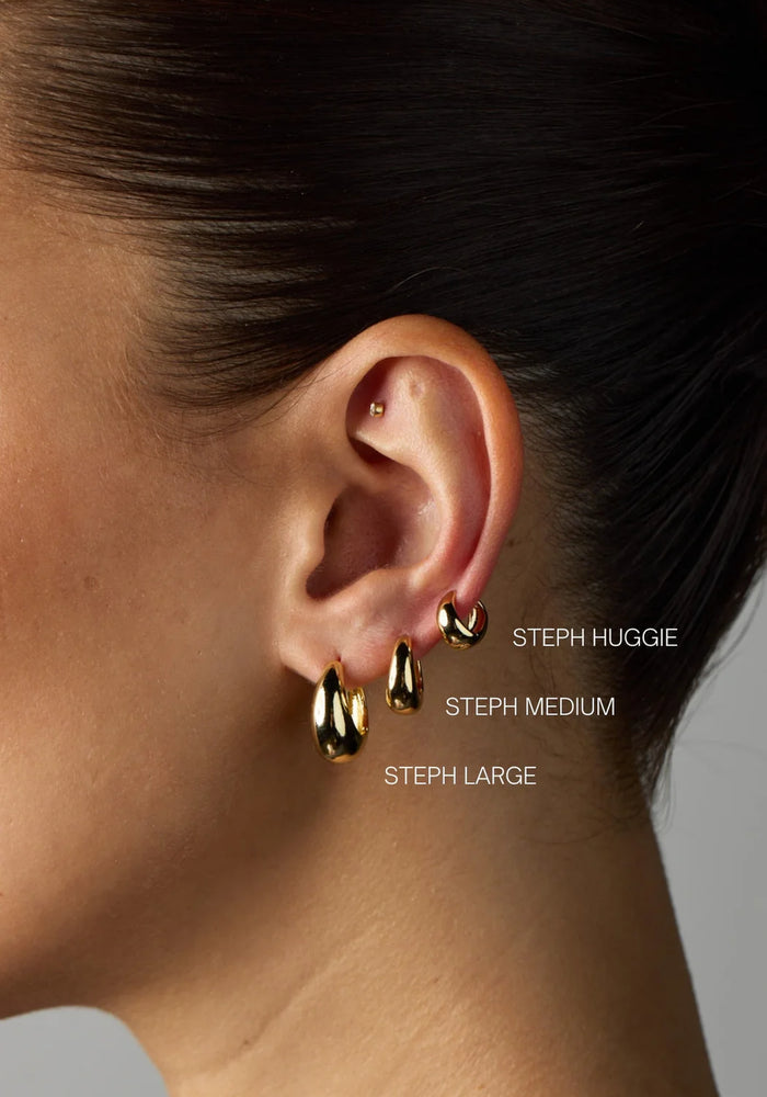 ZAFINO STEPH HOOP MEDIUM - GOLD