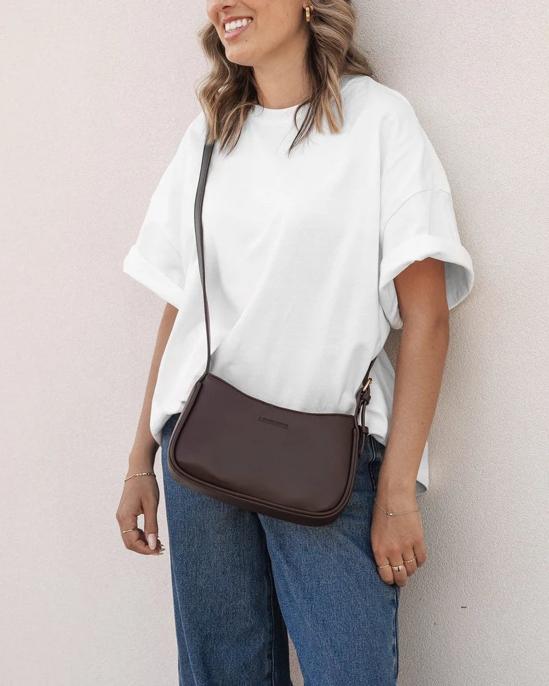 LOUENHIDE IVY SHOULDER BAG - CHOCOLATE
