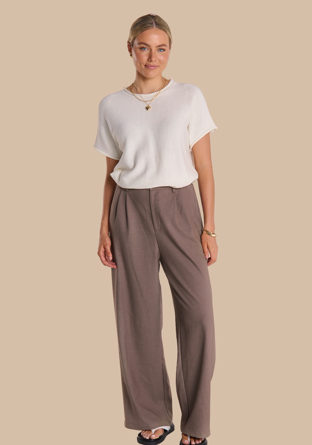 FEATHER + NOISE CARMEN PANT - CHOCOLATE