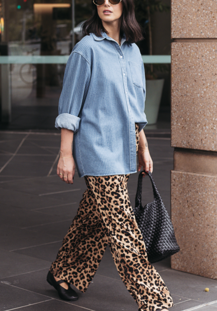 FEATHER + NOISE RILEY PANT - LEOPARD