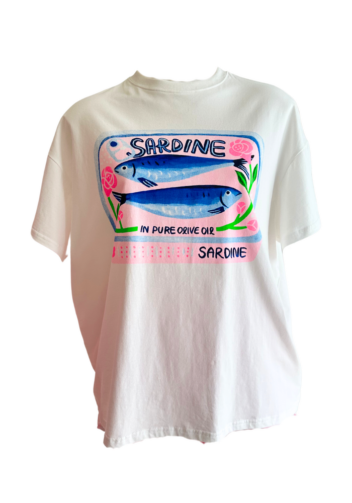 Load image into Gallery viewer, BY FRANKIE OVERSIZED TEE SHIRT SET - SARDINIA PRINT