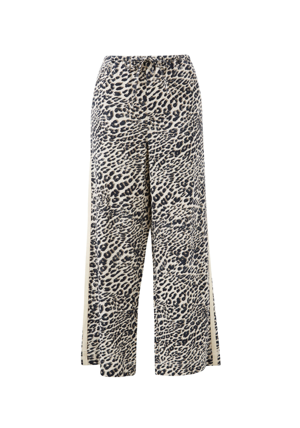 CERES LIFE RELAXED DRAWSTRING PANT - LEOPARD LINEN BLEND