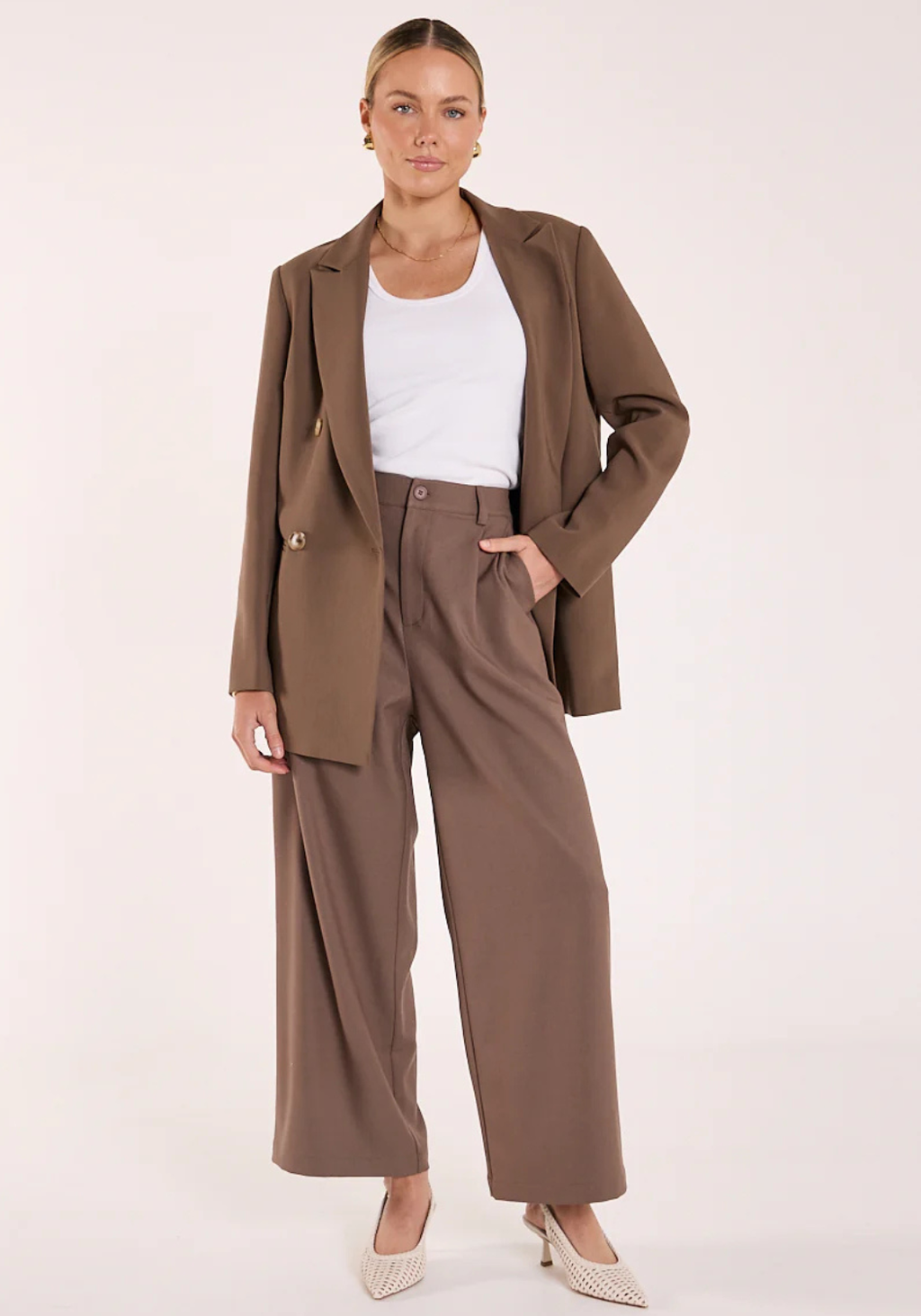 FEATHER + NOISE CARMEN CROPPED PANT - CHOCOLATE