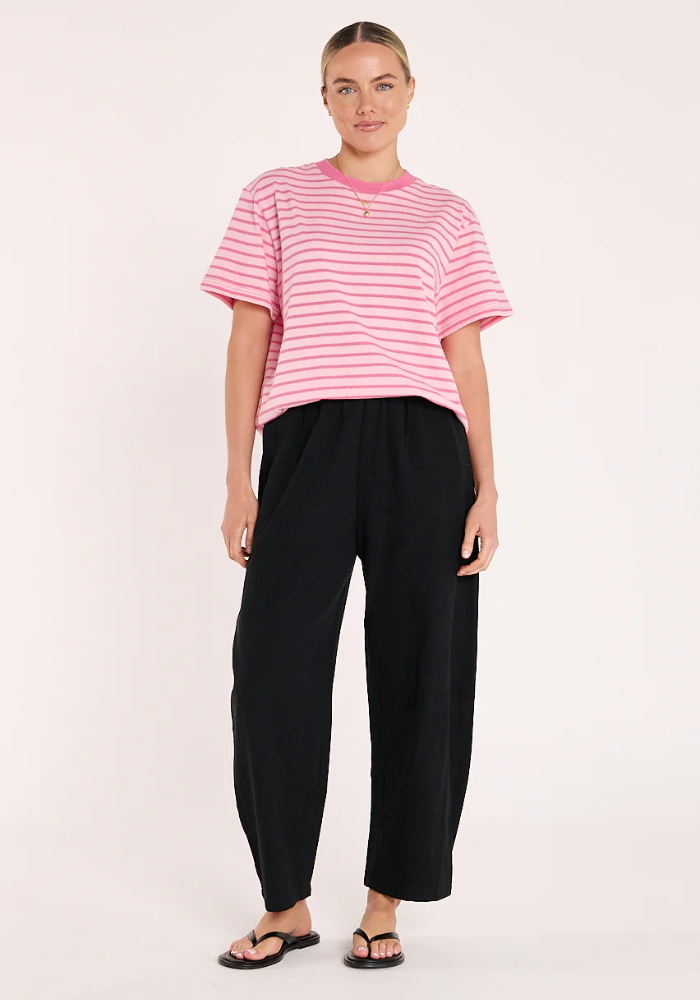 FEATHER + NOISE ELENOR BARREL PANT - BLACK
