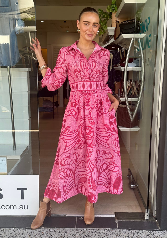 LUCINDA MAXI DRESS - PINK PRINT