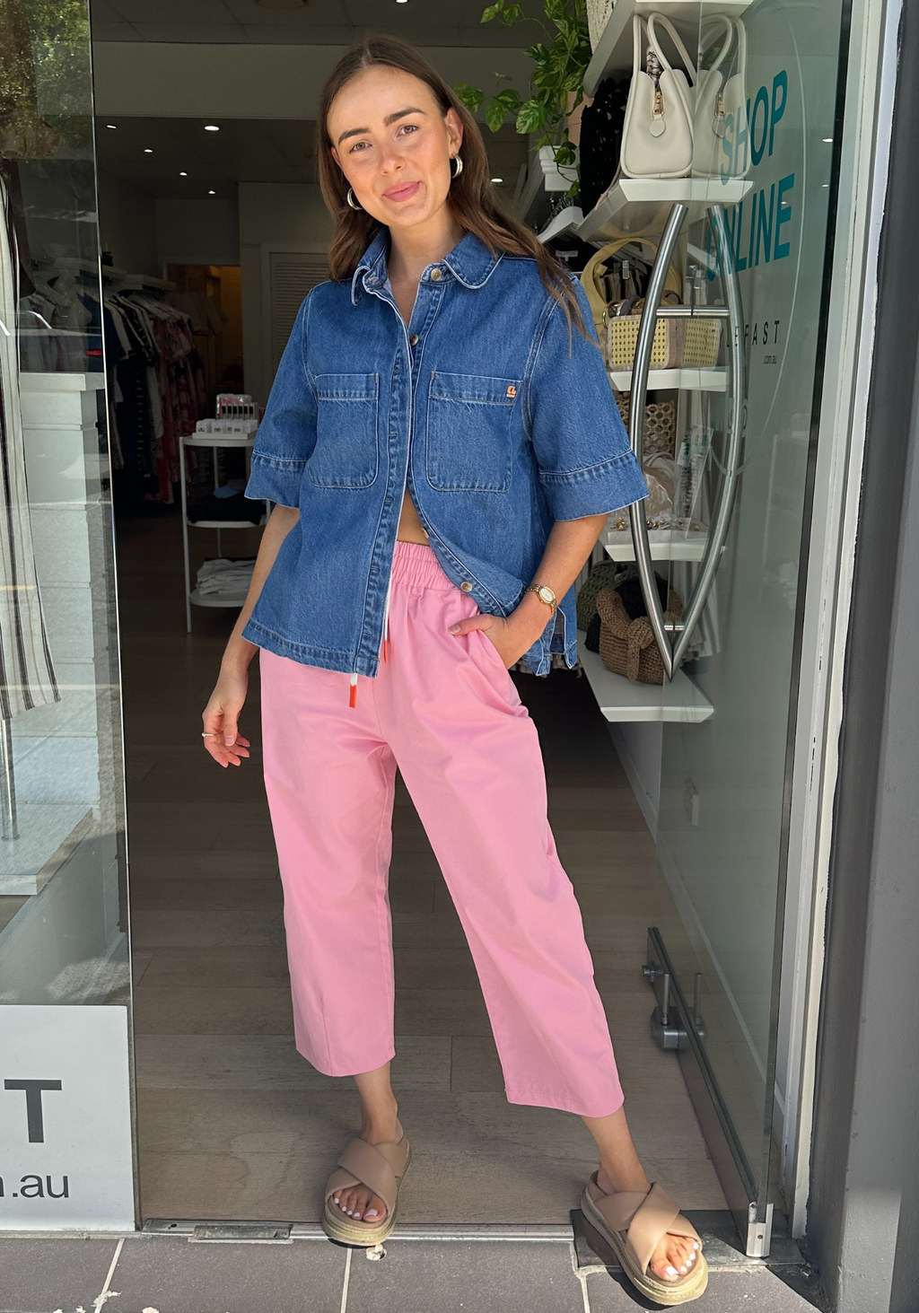CHARLIE BARREL PANT - PINK