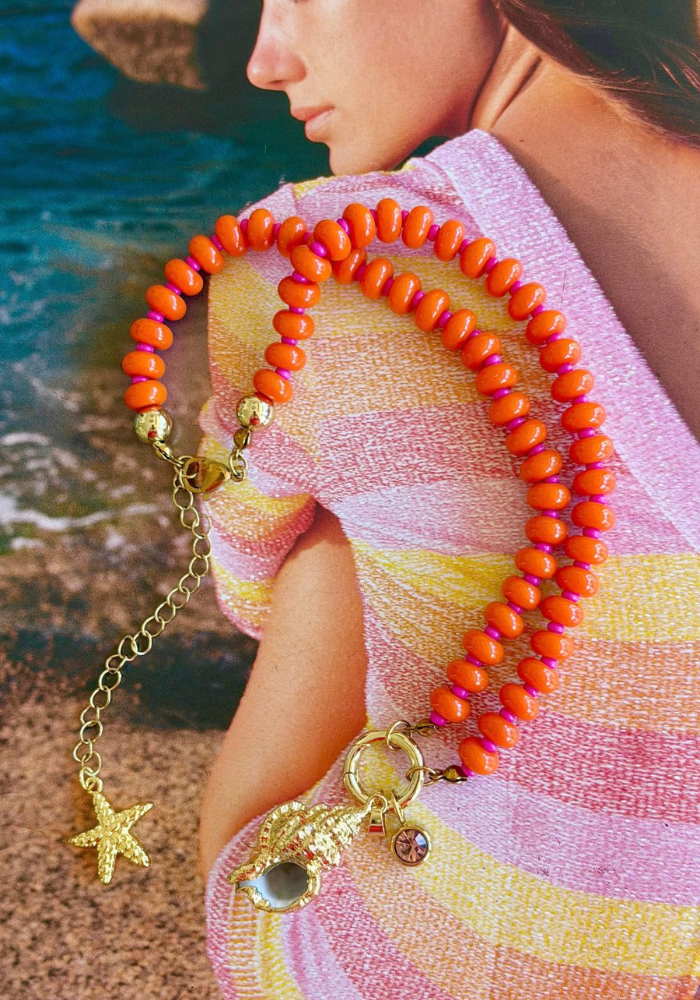 MOSK MELBOURNE ARANCIA MARE NECKLACE - ORANGE