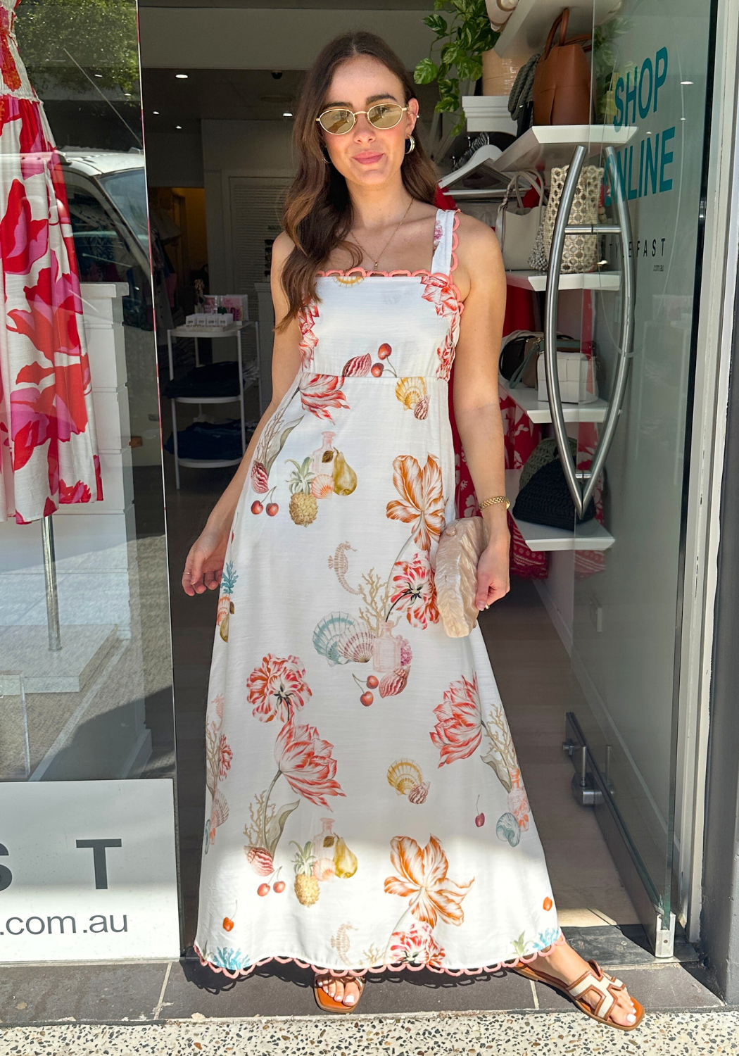 WREN MAXI DRESS - SHELL PRINT