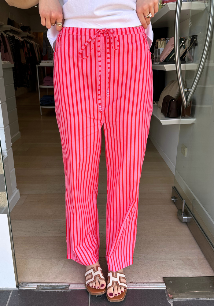 CALLIE COTTON PANTS - SAACHI STRIPE PRINT