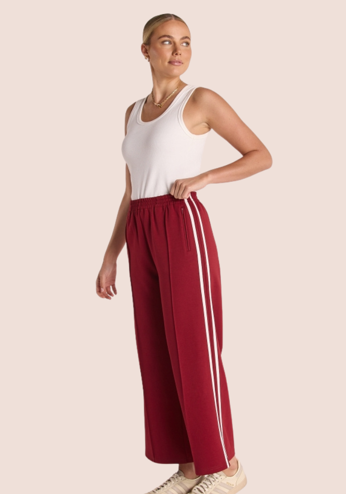 NOAH CROPPED PANT - BURGUNDY