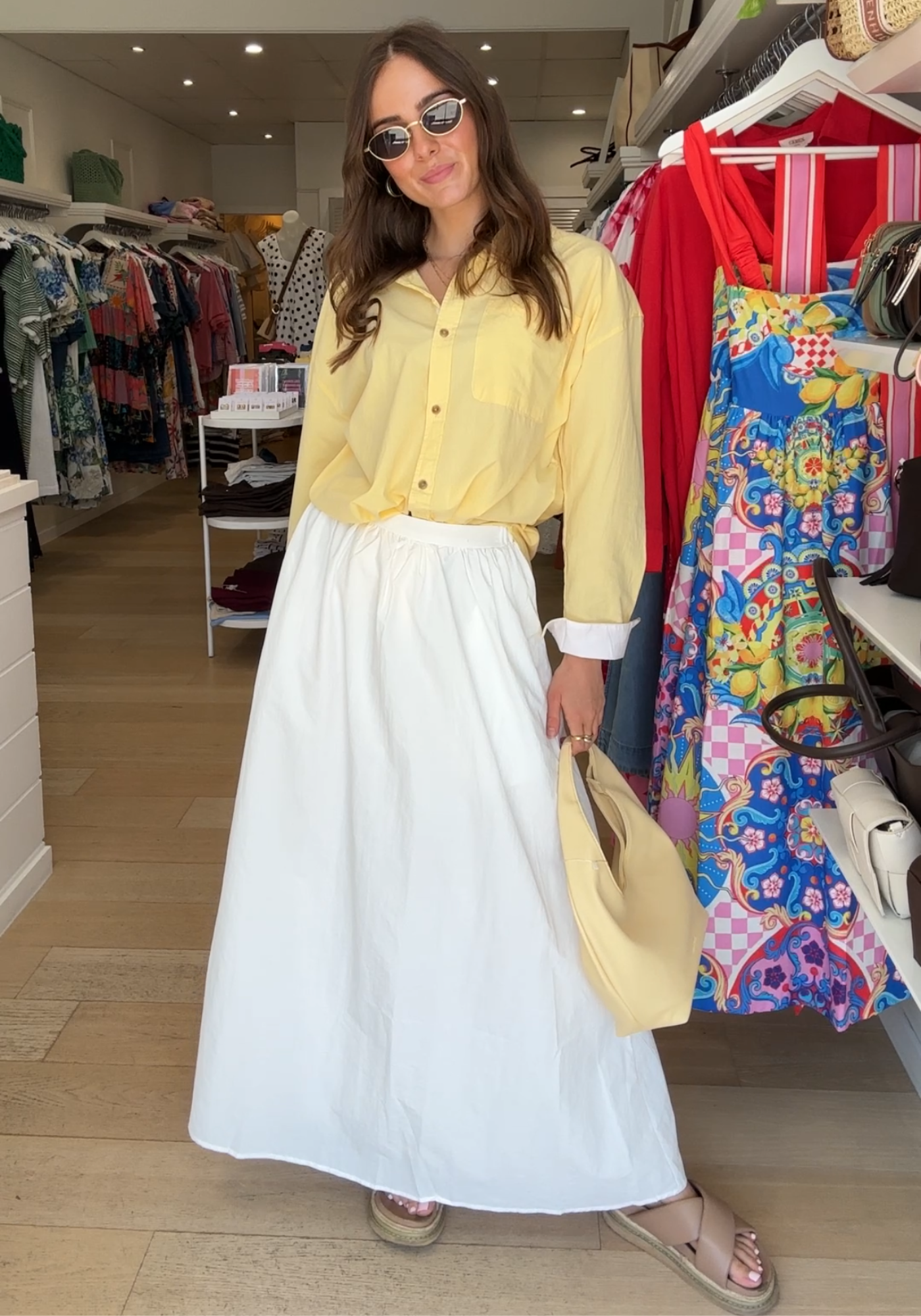 FEATHER + NOISE BAILEY SKIRT - WHITE