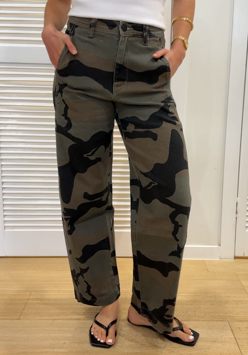 HARLEY BARREL JEAN - CAMO PRINT