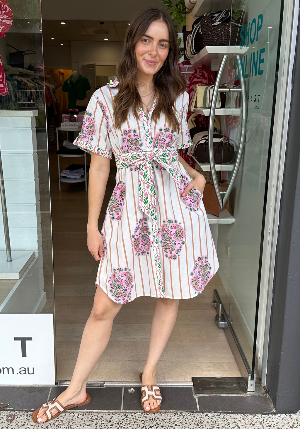 TAMZIN MINI SHIRTDRESS - WHITE FLORAL