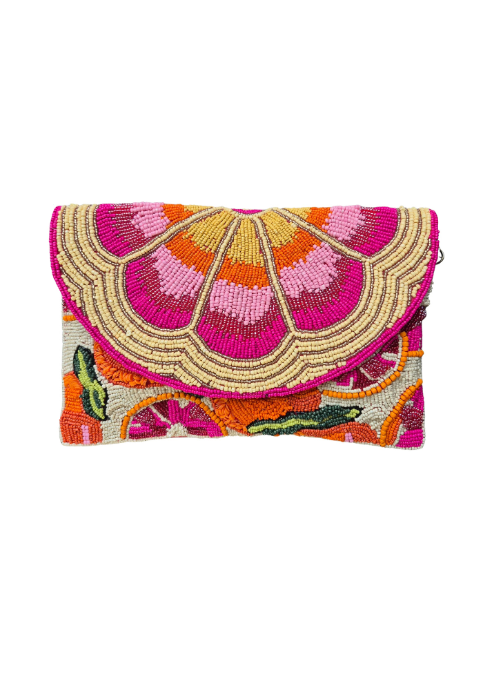 ZODA BEADED BAG - PINK/ORANGE