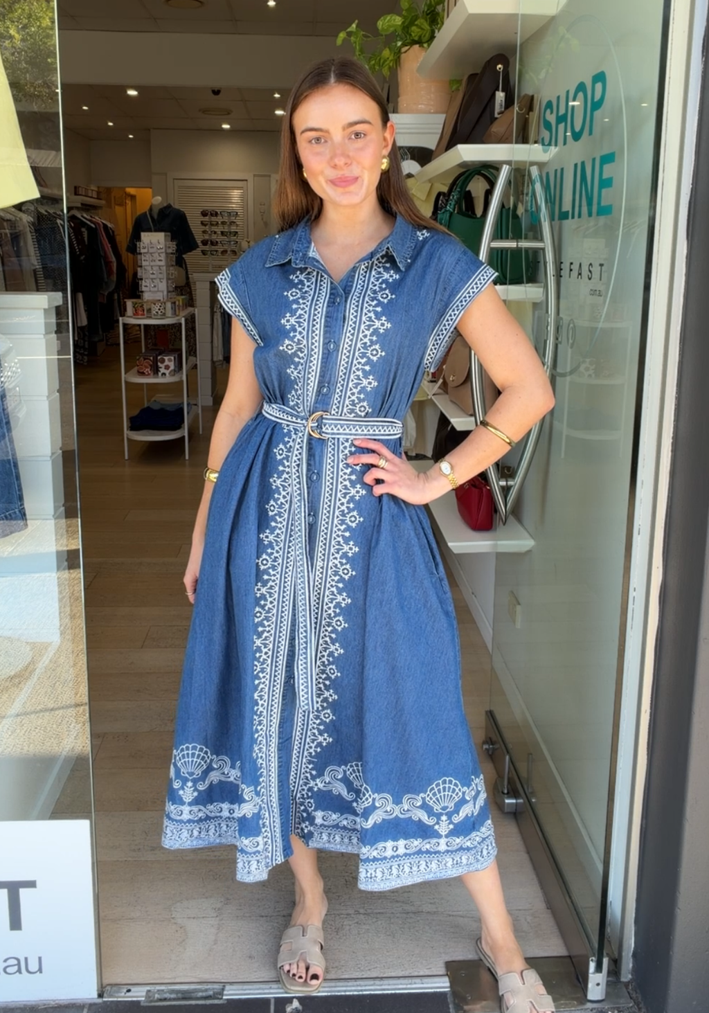 ZARA MIDI DRESS - CHAMBRAY