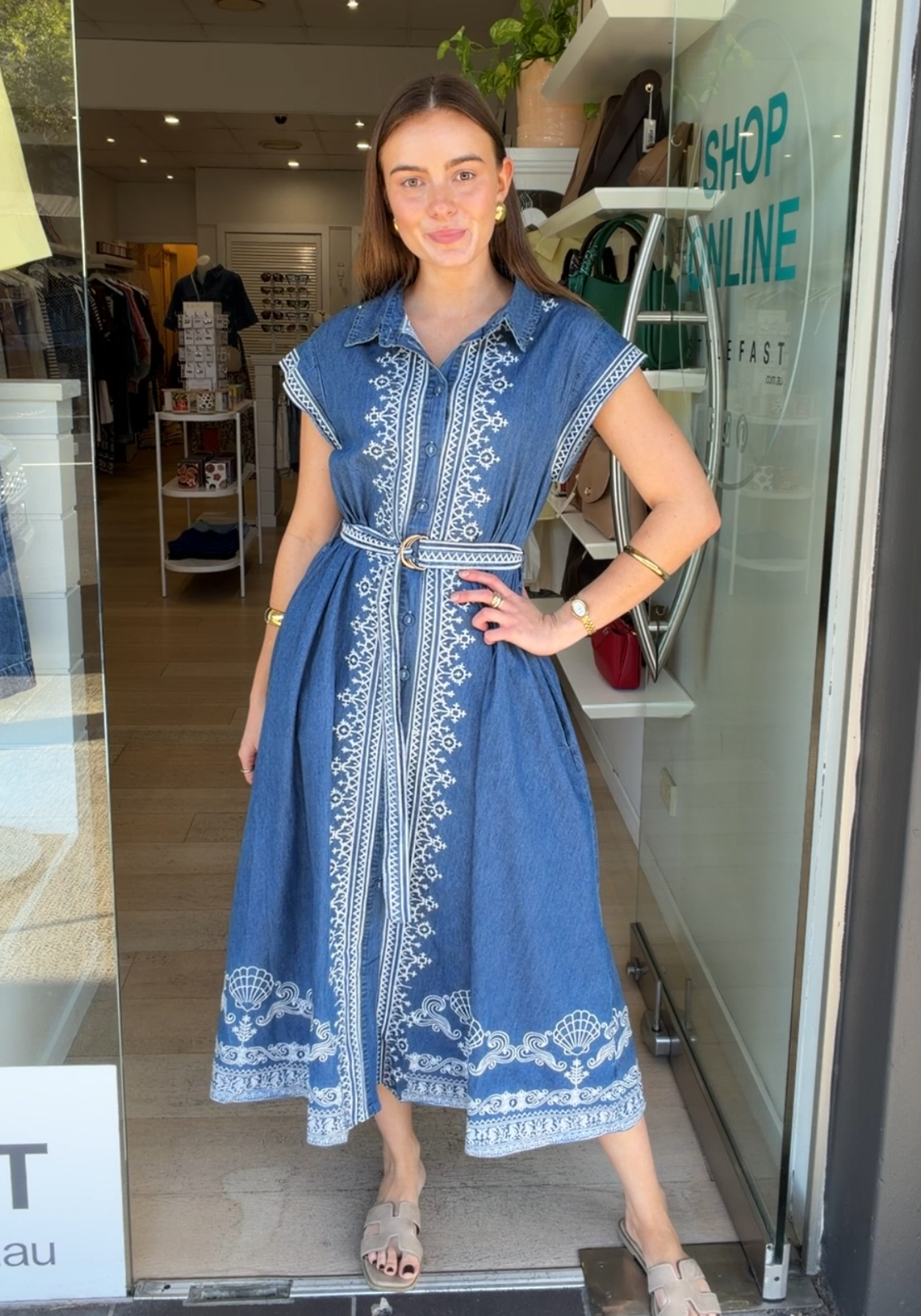 ZARA MIDI DRESS - CHAMBRAY
