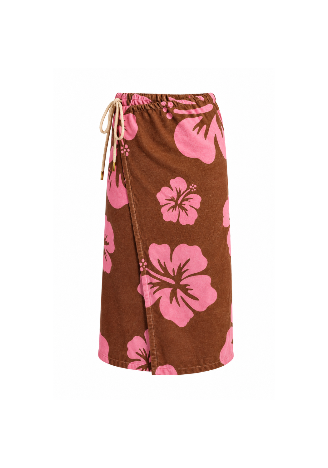 SASSY SURF COCO BLOSSOM BEACH TOWEL SKIRT - CHOCOLATE/PINK