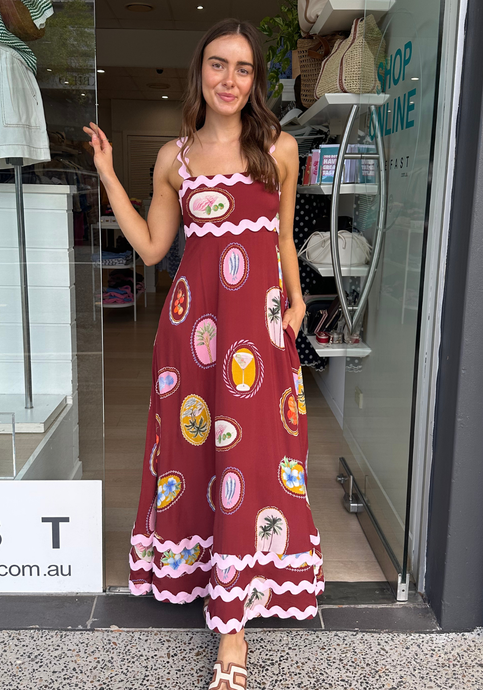 SHARNI MAXI DRESS - VACAY PRINT