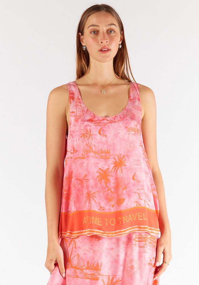 Load image into Gallery viewer, RUBYYAYA SEAWORLD SINGLET - CORAL