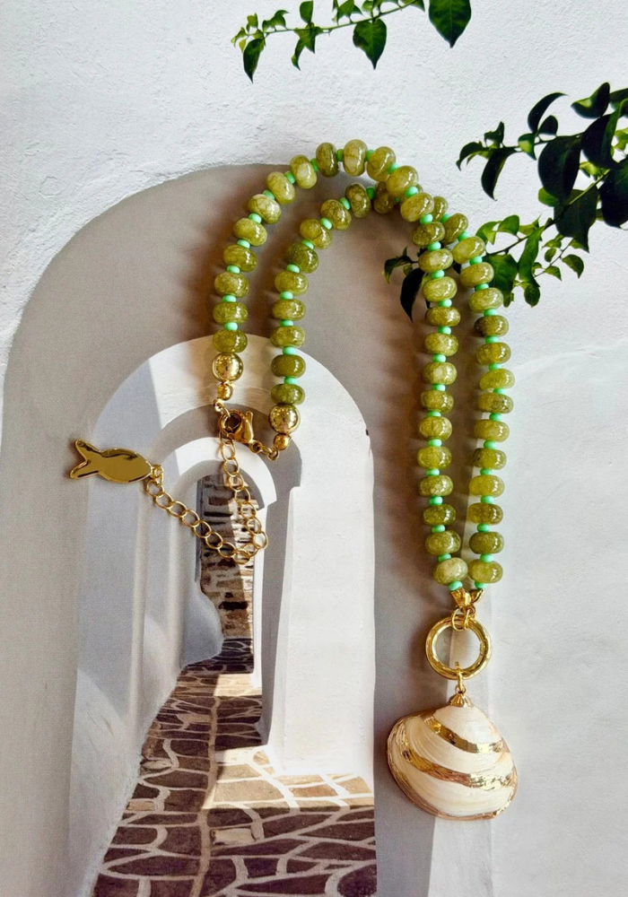 MOSK MELBOURNE VERDE MARE NECKLACE - GREEN