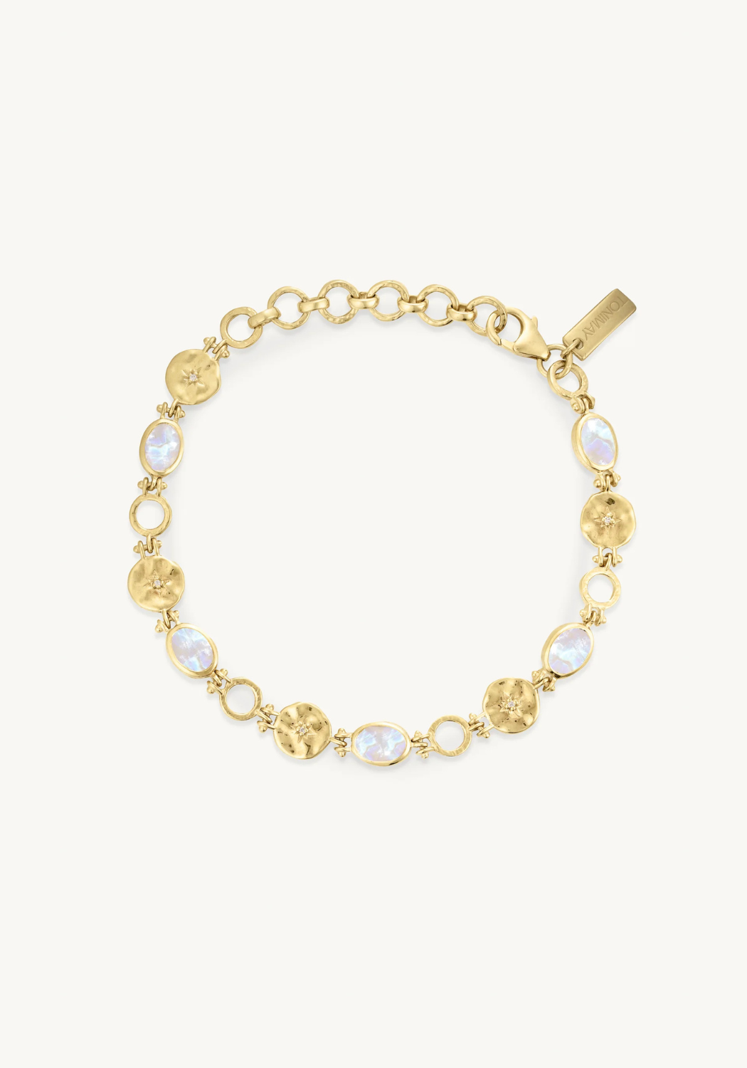 TONI MAY CELESTIAL MOONSTONE BRACELET - GOLD