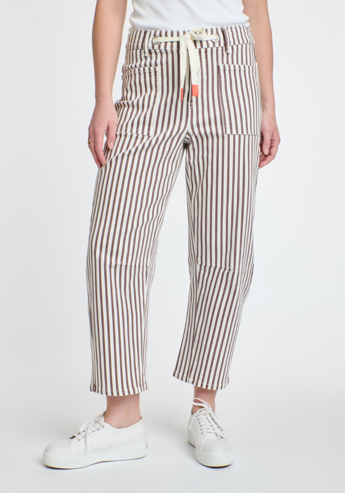 CARTER BARREL JEAN - CHOCOLATE STRIPE