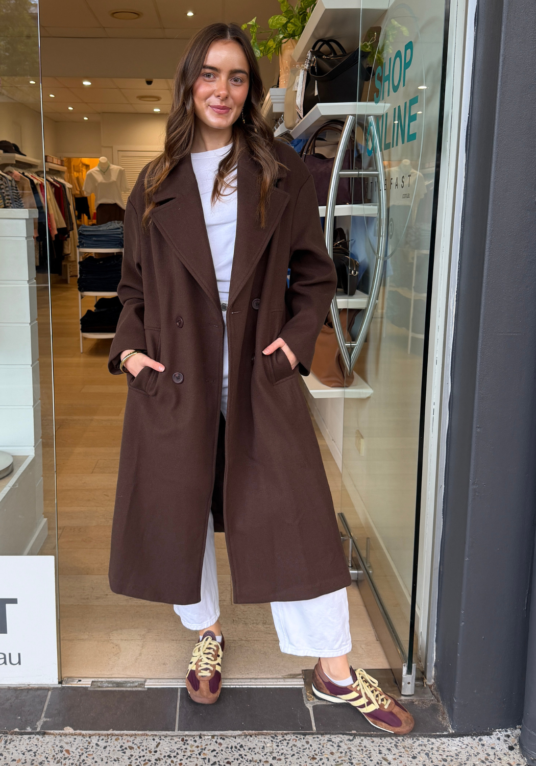 PORTOFINO OVERCOAT - CHOCOLATE