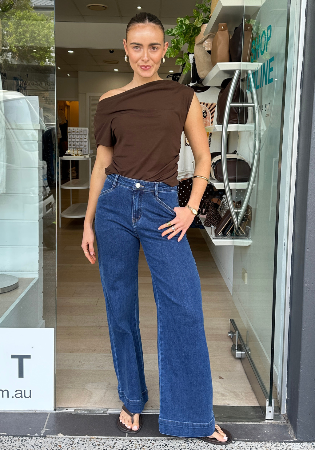 CASPER WIDE LEG JEANS - DARK INDIGO