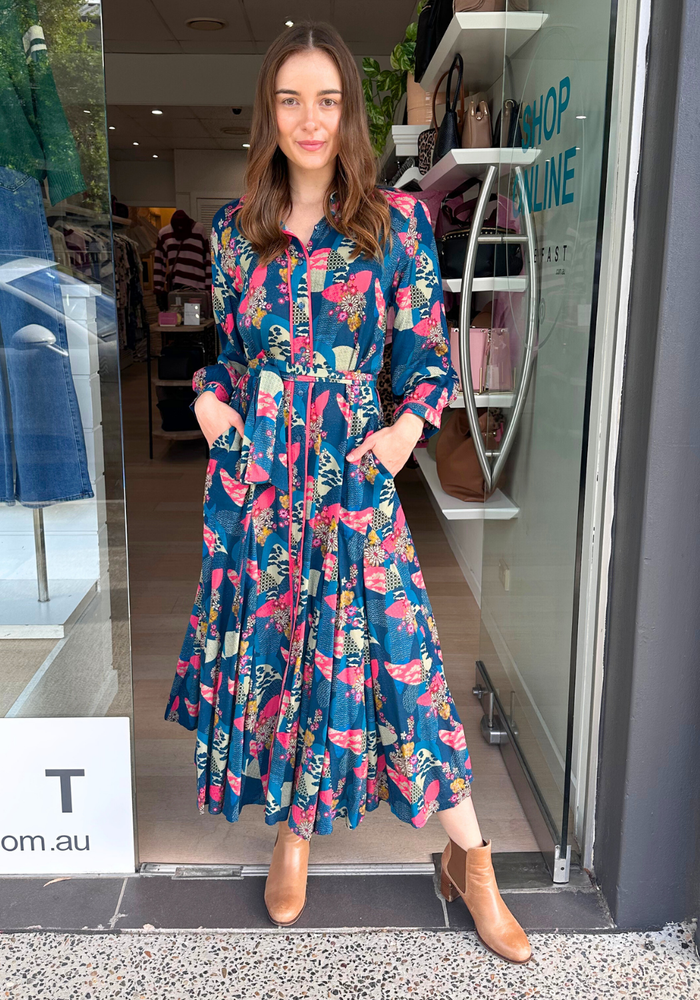 LULASOUL CADIZ MIDI DRESS - MULTI