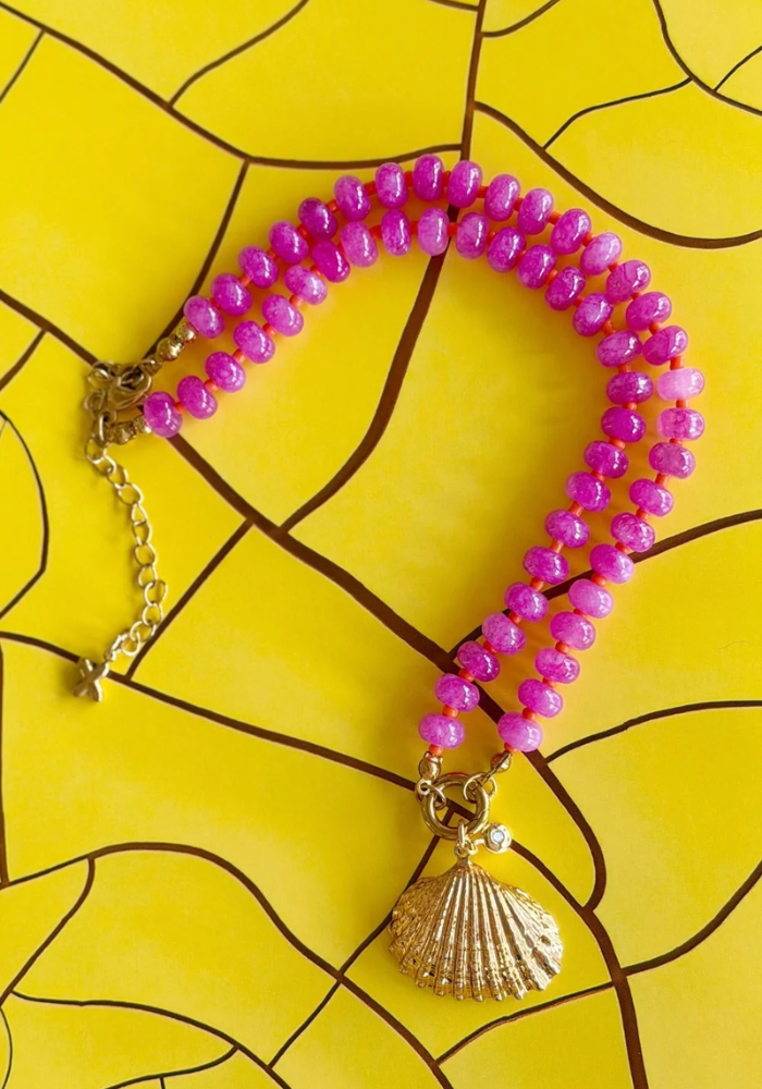 MOSK MELBOURNE BELLA ROSA NECKLACE - PINK