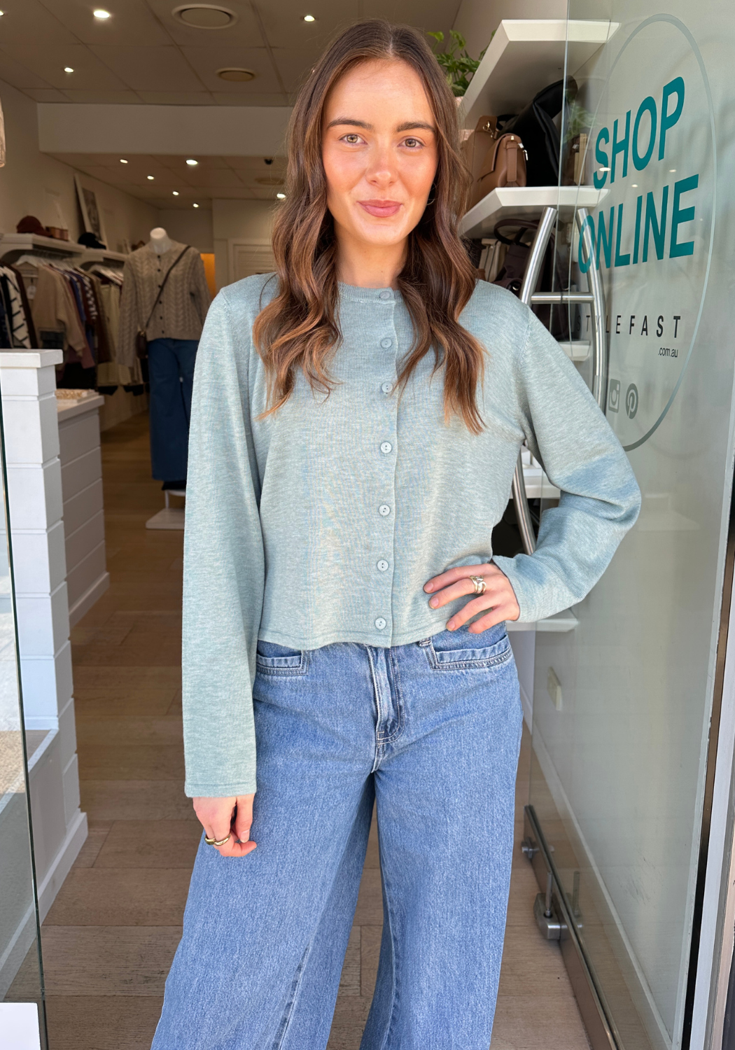 LYDIA CARDIGAN - SAGE GREEN
