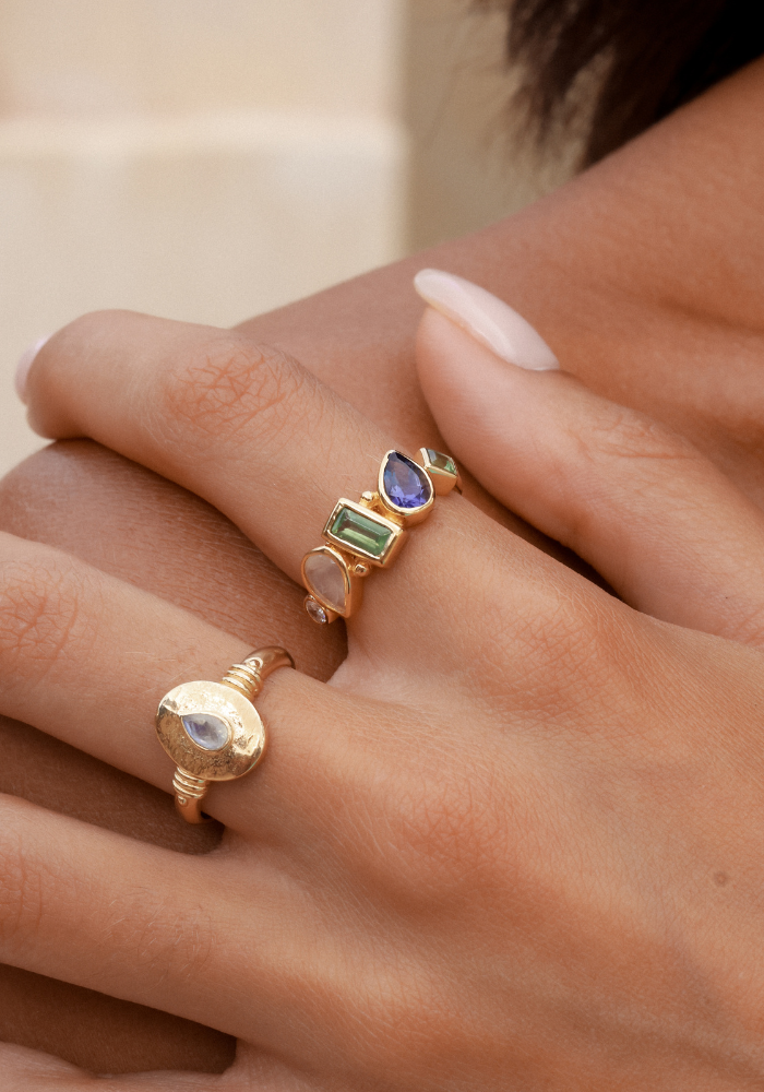 TONI MAY NOVA CLUSTER RING - GOLD