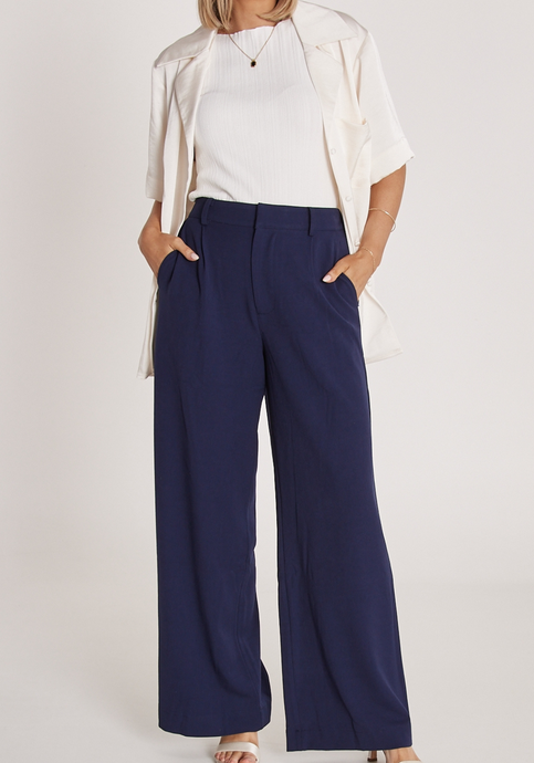 FEATHER + NOISE ANDIE PANT - NAVY