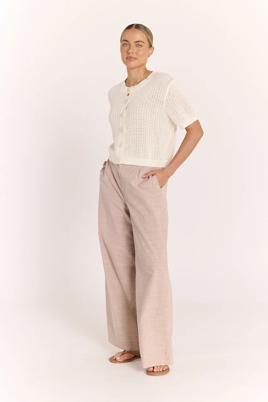 FEATHER + NOISE ELSIE CROCHET TOP - IVORY