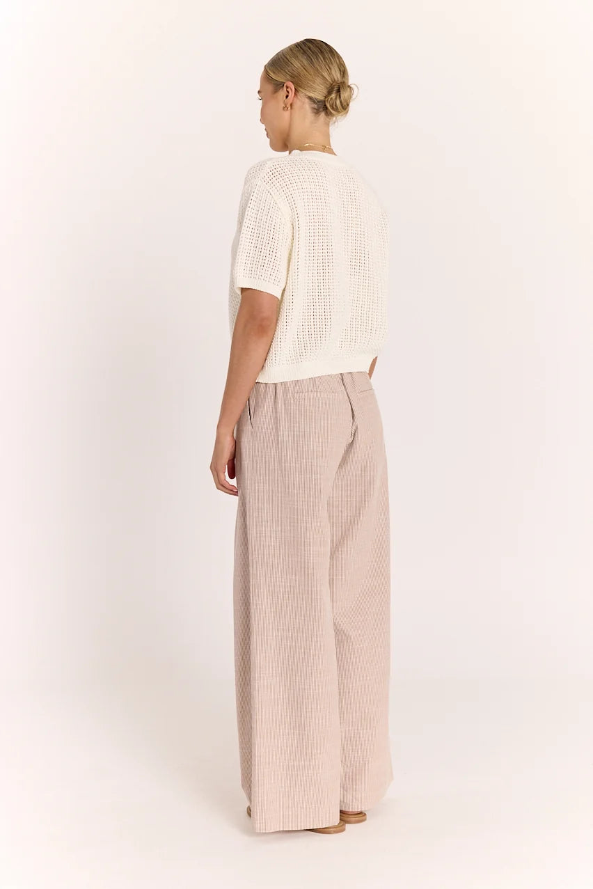 FEATHER + NOISE ELSIE CROCHET TOP - IVORY