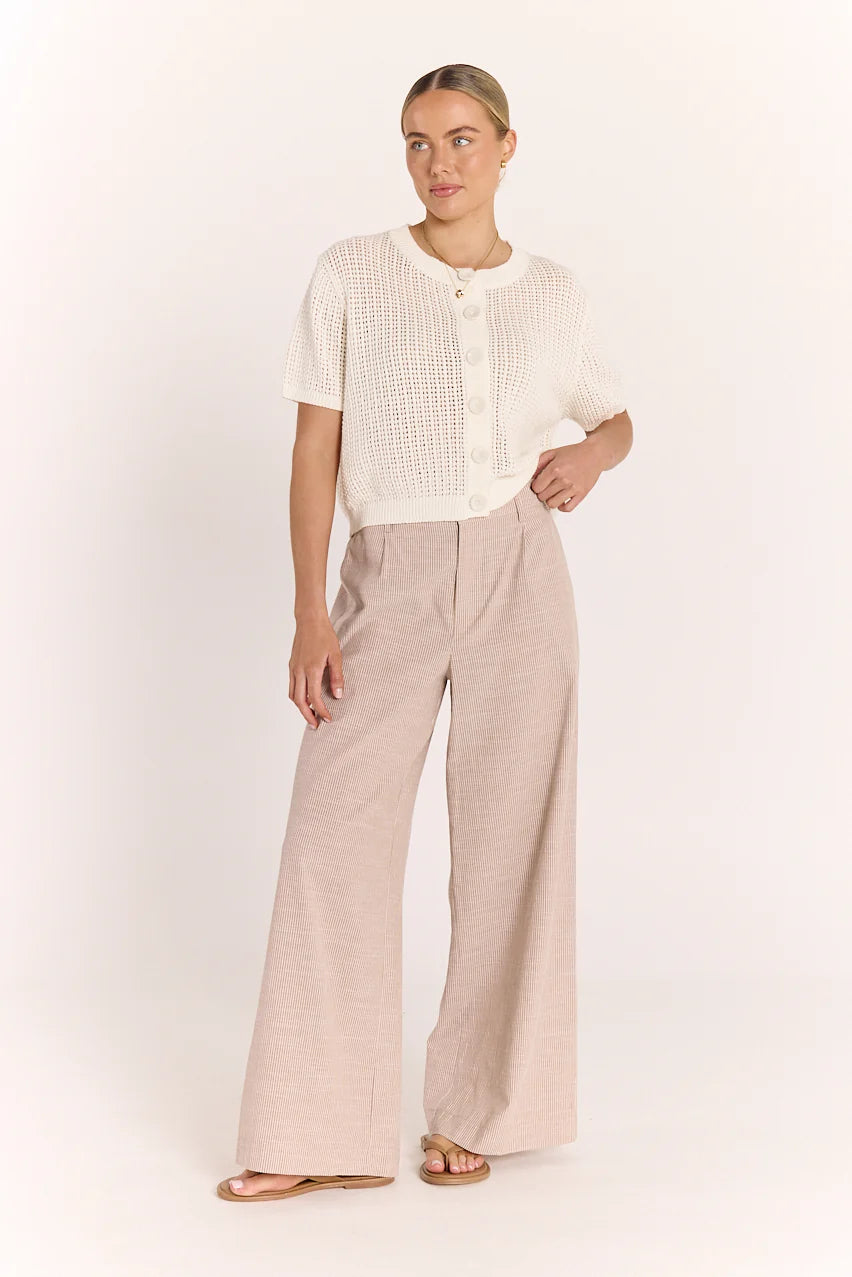 FEATHER + NOISE ELSIE CROCHET TOP - IVORY