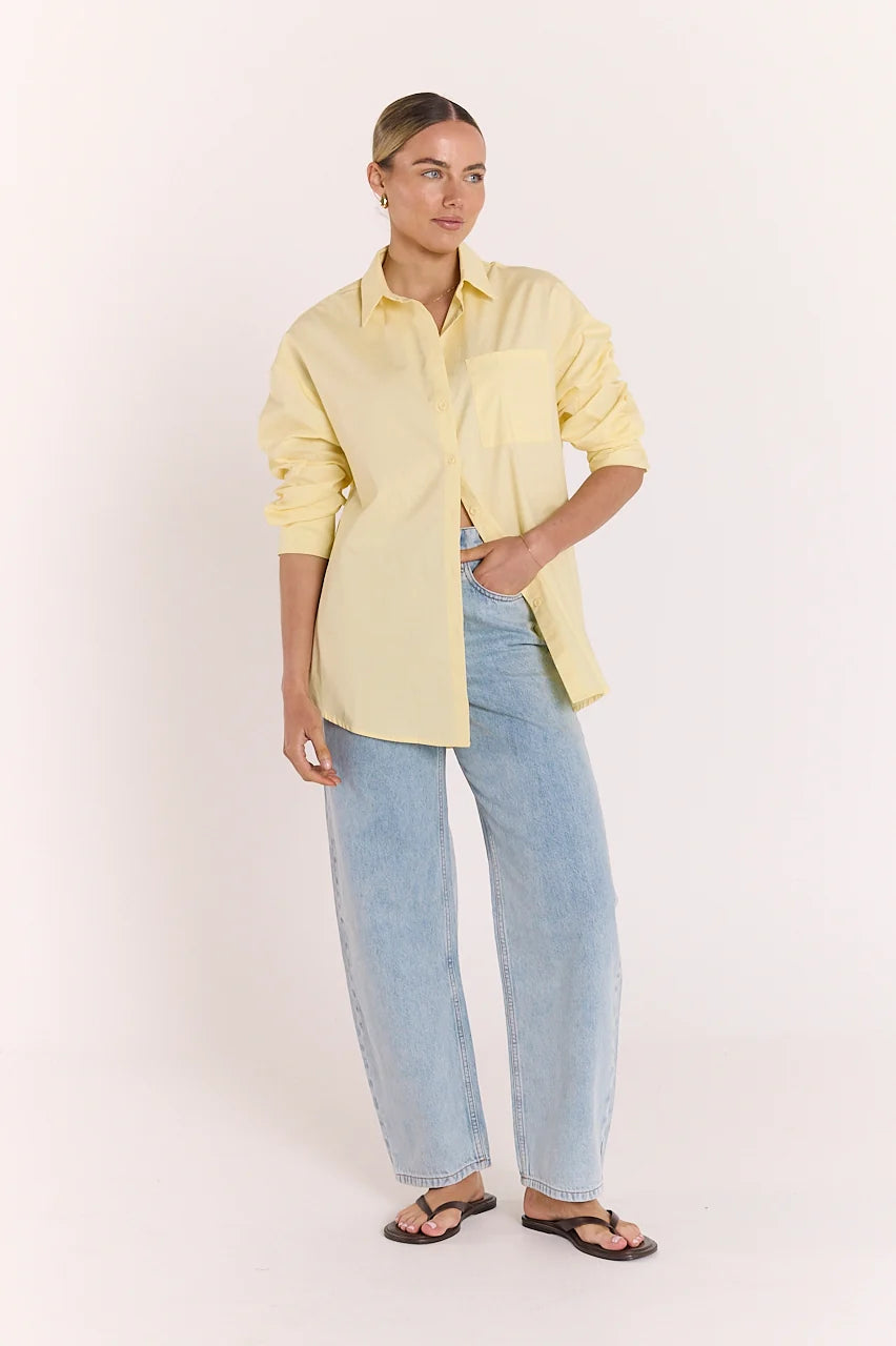 FEATHER + NOISE EVE SHIRT - BUTTER