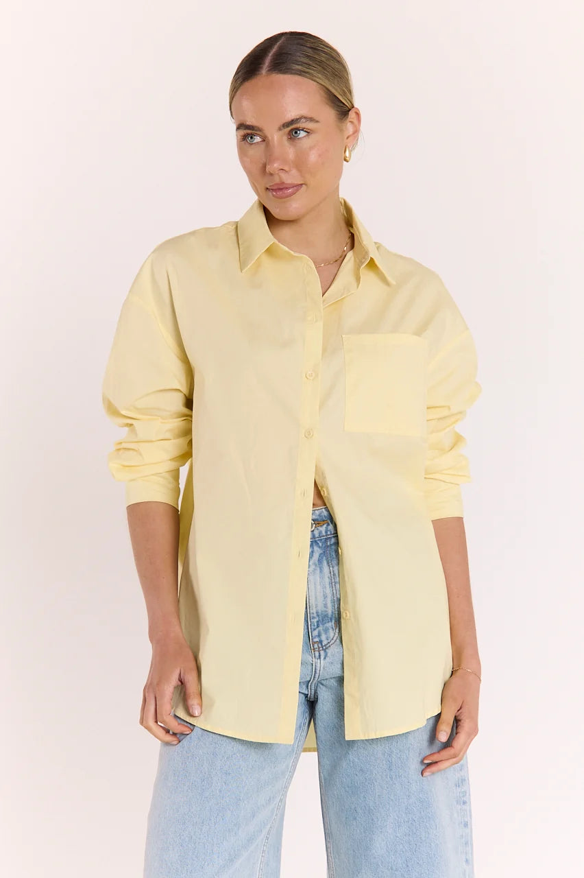 FEATHER + NOISE EVE SHIRT - BUTTER